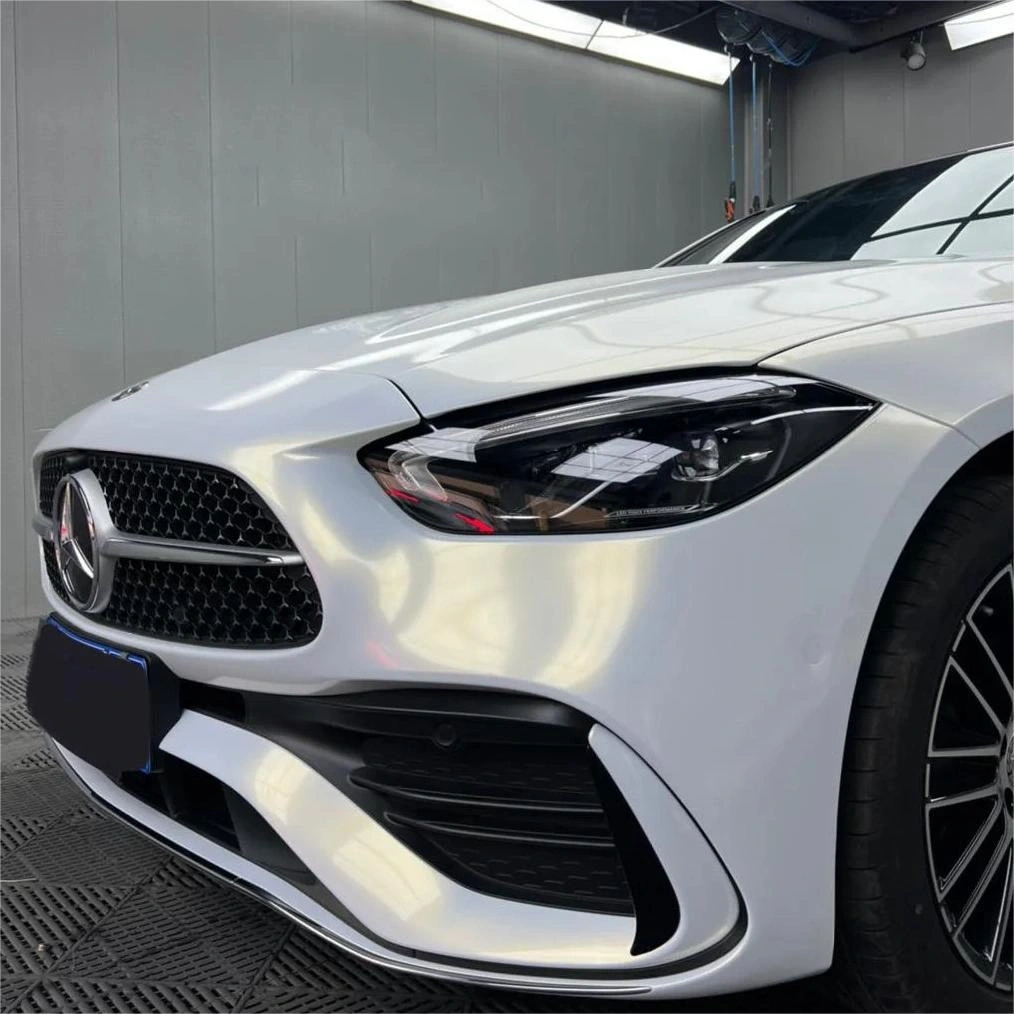 Gloss Metallic Chameleon Gold White Car Vinyl Wrap PET