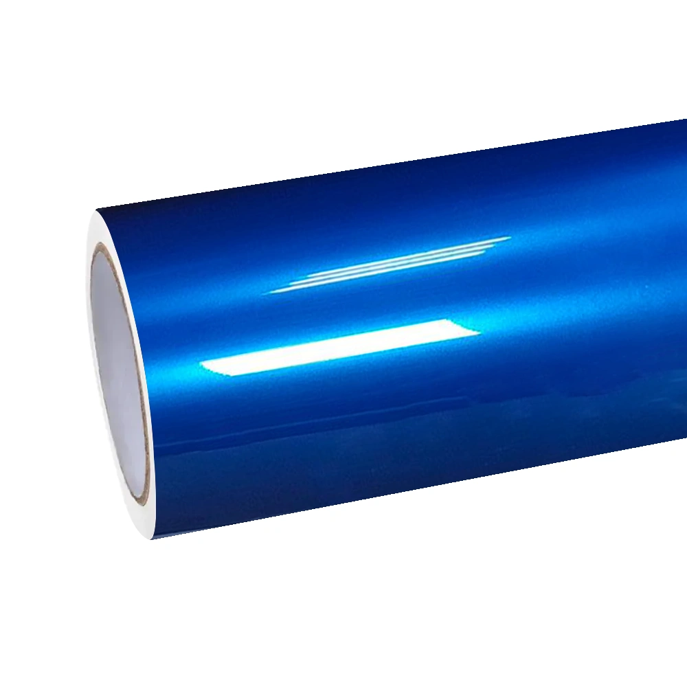 Gloss Metallic Jazz Blue Car Vinyl Wrap PET