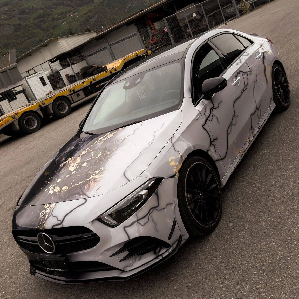 Marble Print Vinyl Wrap Film Custom Car Wrap