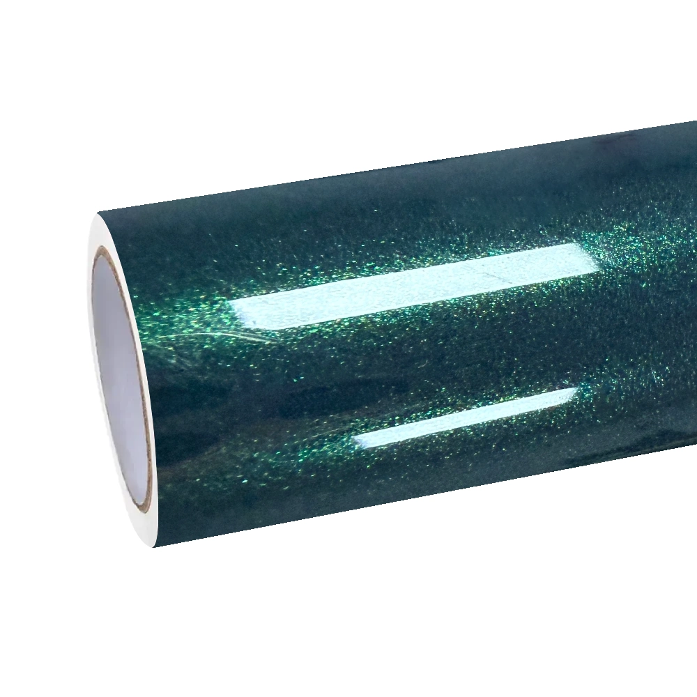 Gloss Metallic Royal Green Car Vinyl Wrap PET