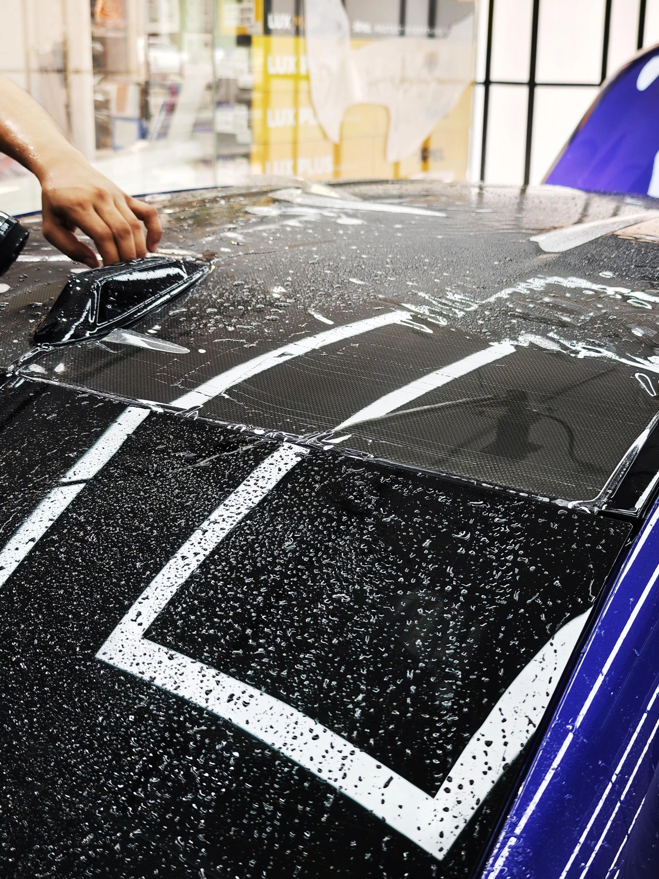 Paint protection film application detail